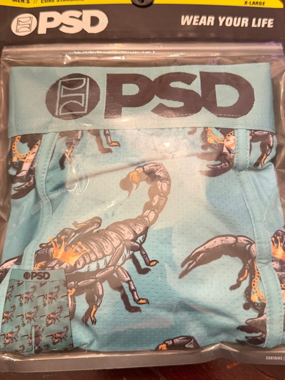 PSD Men's Blue Scorpion Print Briefs